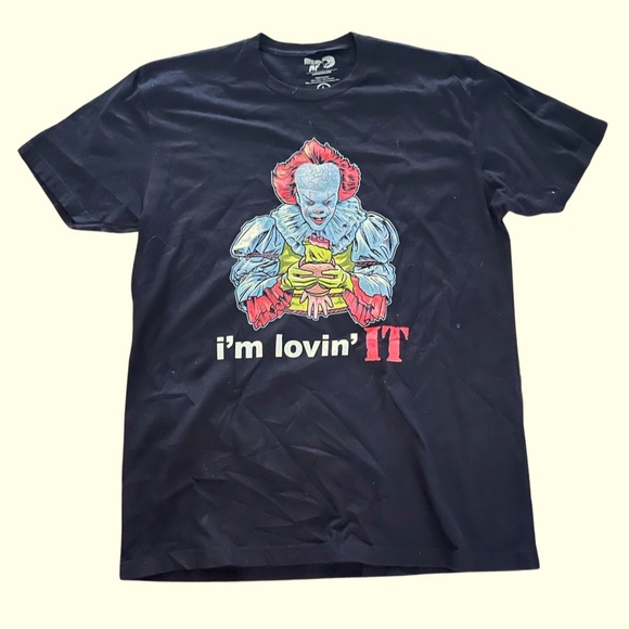 Pennywise T-Shirt: Stephen King’s IT: McDonalds PUN: Adult Large: Horror Tee - Picture 1 of 3